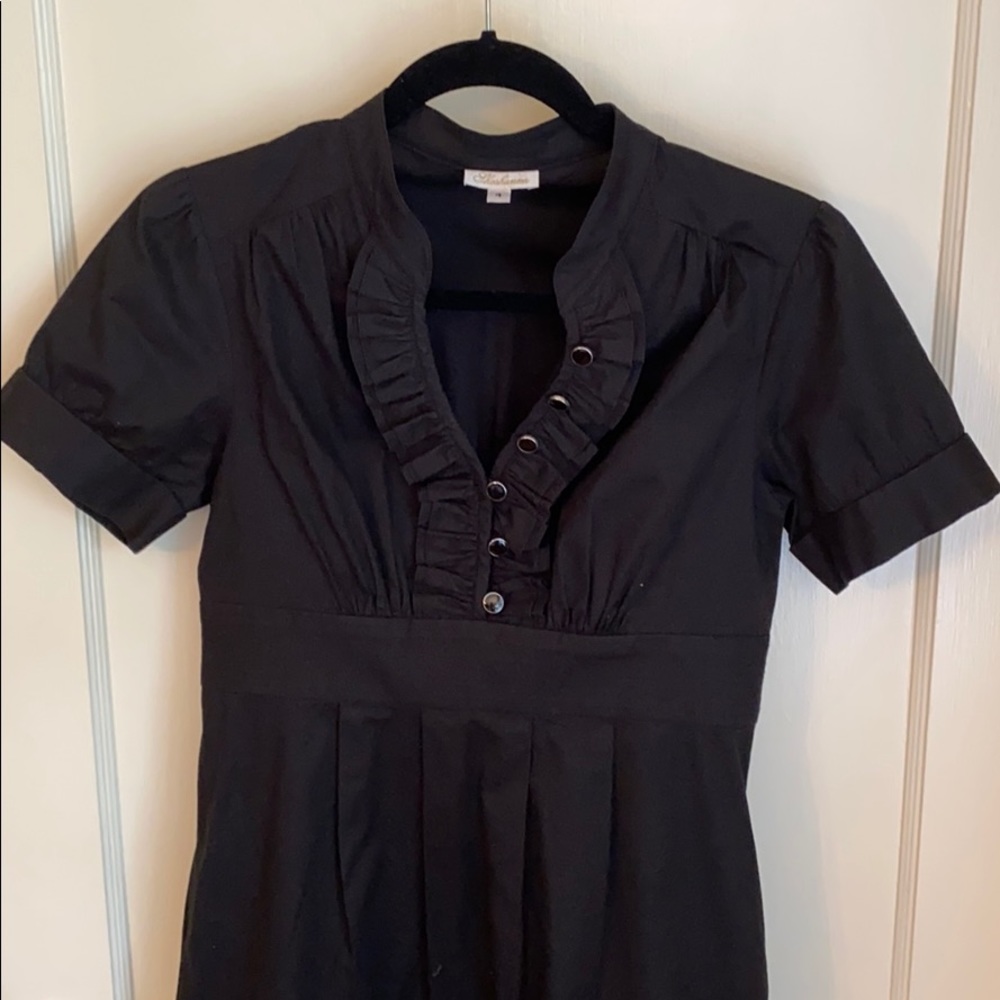 Shoshanna black dress with pockets